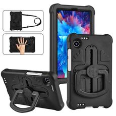 Per Samsung Galaxy Tab A9 Shield 360 Maniglia di rotazione EVA Custodia antiurto per tablet PC (Nero)