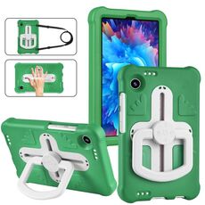Per Samsung Galaxy Tab A9 Shield Custodia con rotazione a 360 gradi EVA antiurto per tablet PC (verde beige)