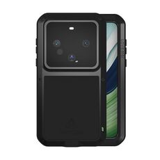 Per Huawei Mate 60 LOVE MEI Custodia per telefono antipolvere impermeabile in metallo antiurto (nero)