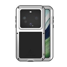Custodia per telefono antipolvere impermeabile antiurto in metallo per Huawei Mate 60 LOVE MEI (argento)