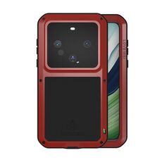 Custodia per telefono antipolvere impermeabile antiurto in metallo per Huawei Mate 60 LOVE MEI (rosso)
