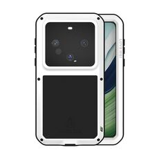 Custodia per telefono antipolvere impermeabile antiurto in metallo per Huawei Mate 60 LOVE MEI (bianca)