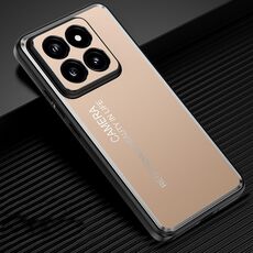 Per la custodia del telefono in metallo smerigliato Xiaomi 14 Pro (oro)