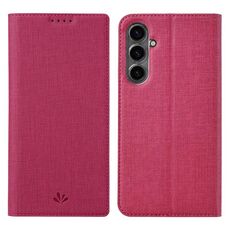 Per Samsung Galaxy S23 FE 5G ViLi DMX Serie TPU + Custodia magnetica in pelle PU (Rosa rossa)
