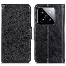 Custodia per telefono in pelle con vibrazione orizzontale Nappa Texture per Xiaomi 14 Pro (nera)