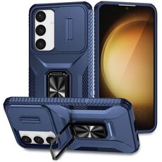 Custodia per telefono con supporto scorrevole Camshield per Samsung Galaxy S24 5G (blu)