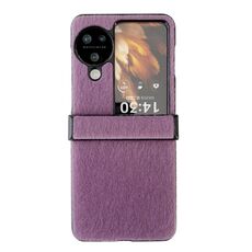 Per OPPO Find N2 Flip Hinge Custodia in peluche per PC (viola)