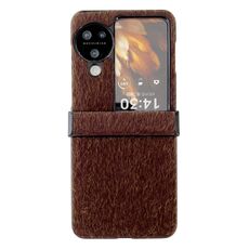 Per OPPO Find N2 Flip Hinge Custodia in peluche per PC (caffè)
