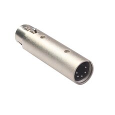 Adattatore XLR per lampada di segnalazione DMX maschio da 3 pin XLR femmina a 5 pin XLR maschio con guscio in lega di zinco