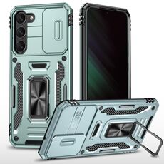 Per Samsung Galaxy S23 5G Armor PC + Custodia per telefono con protezione per fotocamera in TPU (verde alpino)