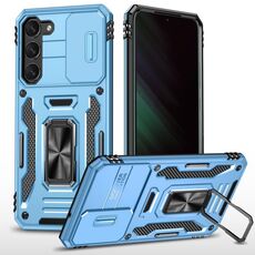 Per Samsung Galaxy S23 5G Armor PC + Custodia per telefono con protezione per fotocamera in TPU (azzurro)