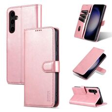 Per Samsung Galaxy S24+ 5G AZNS Custodia per cellulare in pelle con texture di vitello (oro rosa)