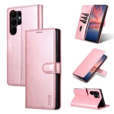 Per Samsung Galaxy S24 Ultra 5G AZNS Custodia per cellulare in pelle con texture di vitello (oro rosa)