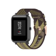 Cinturino per orologio in nylon con trama a strisce universale da 20 mm (giallo)