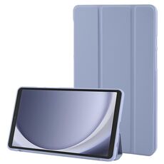 Per Samsung Galaxy Tab A9 Custodia ripiegabile a tre ante Flip orizzontale Custodia per tablet in pelle TPU (grigio lavanda)