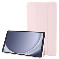 Per Samsung Galaxy Tab A9 Custodia ripiegabile a tre pieghe Custodia per tablet in pelle TPU con vibrazione orizzontale (rosa)
