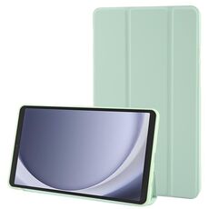 Per Samsung Galaxy Tab A9 Supporto triplo pieghevole Custodia per tablet in pelle TPU con vibrazione orizzontale (verde)