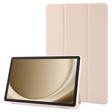 Custodia per tablet in pelle TPU con ribaltamento orizzontale per Samsung Galaxy Tab A9+ con supporto a tre ante (rosa)