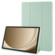 Custodia per tablet in pelle TPU con ribaltamento orizzontale per Samsung Galaxy Tab A9+ con supporto triplo (verde)