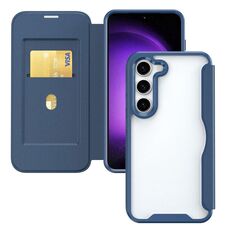 Per Samsung Galaxy S23 5G Custodia per telefono in pelle flip con blocco RFID e adsorbimento (viola)