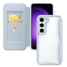 Per Samsung Galaxy S23 5G Custodia per telefono in pelle con vibrazione ad adsorbimento con blocco RFID (blu)