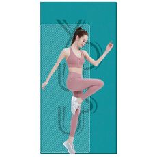 Tappetino yoga addensato doppio TPE antiurto antiscivolo da allenamento ad alto rimbalzo 200x100x0,6 cm (verde mars)