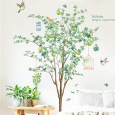 Sfondo vegetale Adesivi murali Adesivi decorativi per divano del soggiorno(Verde)