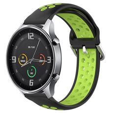 Per Xiaomi Watch Color 22mm Chiusura Cinturino per orologio sportivo a due colori (nero + verde)