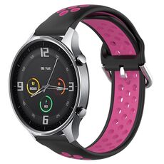 Per Xiaomi Watch Color 22mm Chiusura Cinturino sportivo bicolore (blu + magenta)