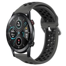 Per Huawei Honor Magic Watch 2 46mm 22mm chiusura cinturino sportivo bicolore (nero nero)