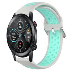 Per Huawei Honor Magic Watch 2 46mm 22mm chiusura cinturino sportivo bicolore (grigio)