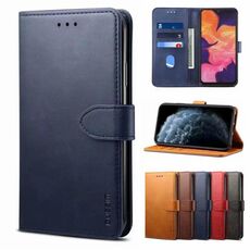 Per Samsung Galaxy A22 5G GUSSIM Custodia per telefono in pelle a conchiglia orizzontale (blu)