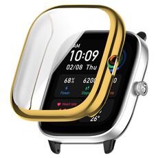 Per Amazfit GTS4 Mini Custodia protettiva per orologio galvanico in TPU a copertura totale (oro)