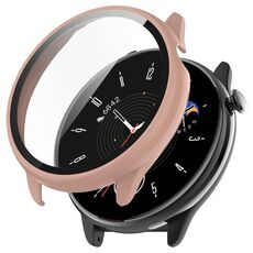 Per Amazfit GTR Mini PC + custodia protettiva per orologio integrato con pellicola temperata (rosa)