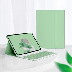 Per Lenovo Tab M10 Plus 10.6 3rd Gen 2022 LX106 Tasti quadrati Custodia per tablet in pelle con tastiera Bluetooth rimovibile (Matcha Green)
