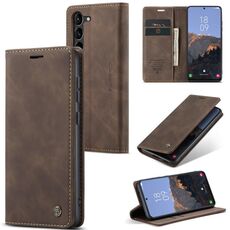 Per Samsung Galaxy S24 CaseMe 013 Custodia multifunzionale in pelle con vibrazione orizzontale (caffè)