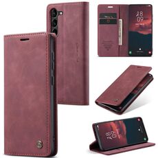 Per Samsung Galaxy S24 CaseMe 013 Custodia per telefono in pelle con vibrazione orizzontale multifunzionale (vino rosso)