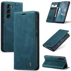 Per Samsung Galaxy S24+ CaseMe 013 Custodia multifunzionale in pelle con chiusura orizzontale (blu)