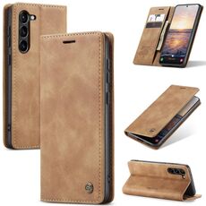 Per Samsung Galaxy S24+ CaseMe 013 Custodia multifunzionale in pelle con chiusura orizzontale (marrone)