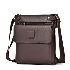 WEIXIER D278 Borsa a tracolla singola casual da uomo (marrone)