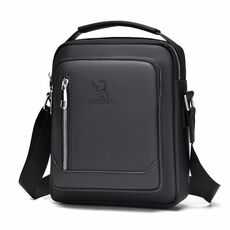 WEIXIER D283 Borsa a tracolla singola multifunzionale casual da uomo (nera)