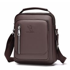 WEIXIER D283 Borsa a tracolla singola multifunzionale casual da uomo (marrone)
