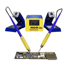 Stazione di saldatura con display digitale regolabile termostatico a doppia stazione Mechanic 210MAX, spina: USA