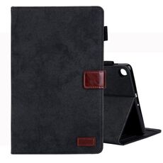 Custodia per tablet in pelle con trama in tessuto per Samsung Galaxy Tab A9 (nera)