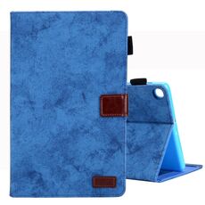 Custodia per tablet in pelle con trama in tessuto per Samsung Galaxy Tab A9 (blu)
