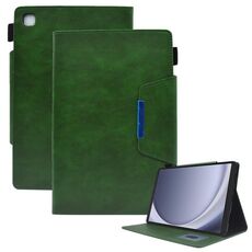 Per Samsung Galaxy Tab A9 Custodia per tablet in pelle scamosciata con texture incrociata con chiusura magnetica (verde)