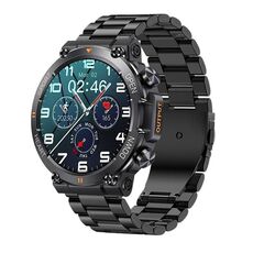 K56 Pro Supporto per cinturino in acciaio intelligente da 1,39 pollici Monitoraggio della frequenza cardiaca/Monitoraggio della pressione sanguigna (tre ceppi neri)