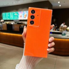 Per Samsung Galaxy S23 FE 5G Custodia per telefono in TPU tinta unita Jelly Glitter (arancione)