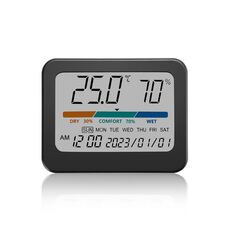 Termometro Igrometro per monitoraggio della temperatura e dell'umidità interna con calendario perpetuo