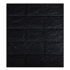 Adesivo da parete impermeabile avvolgente morbido per carta da parati autoadesiva 3D da 5 mm di spessore 35x38,5 cm (nero)